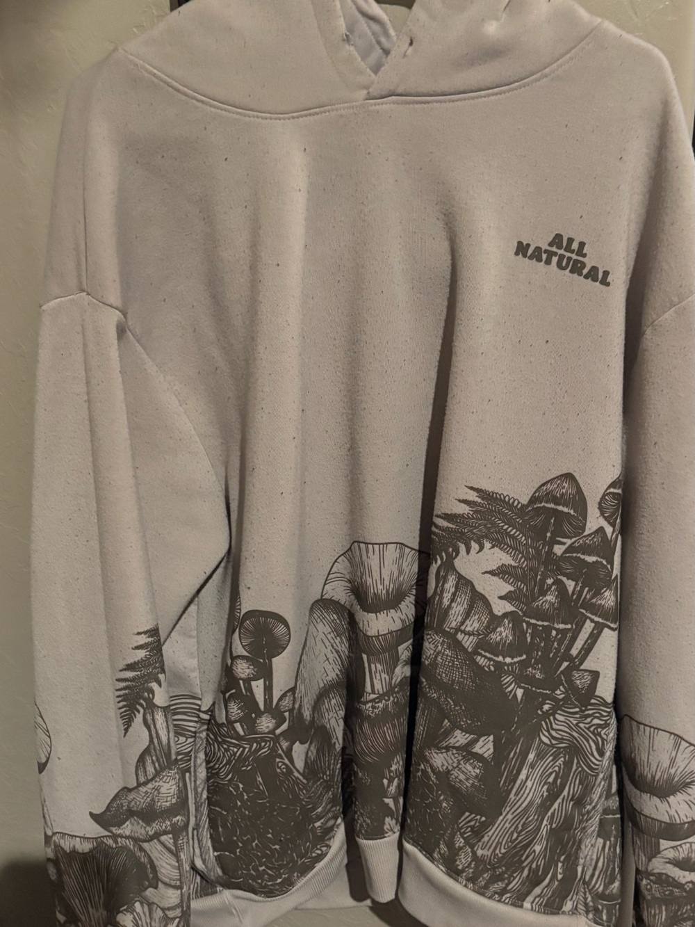 RGSTR All Natural Mushroom Graphic Hoodie Mens 3XL Woodland Cottagecore Pullover